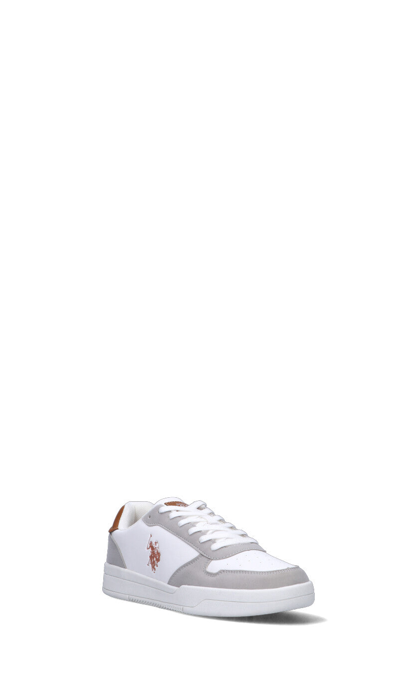 U.S. POLO ASSN. Sneaker uomo bianca/cuoio