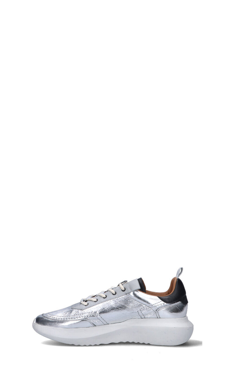 ESSEUTESSE Sneaker uomo argento in pelle