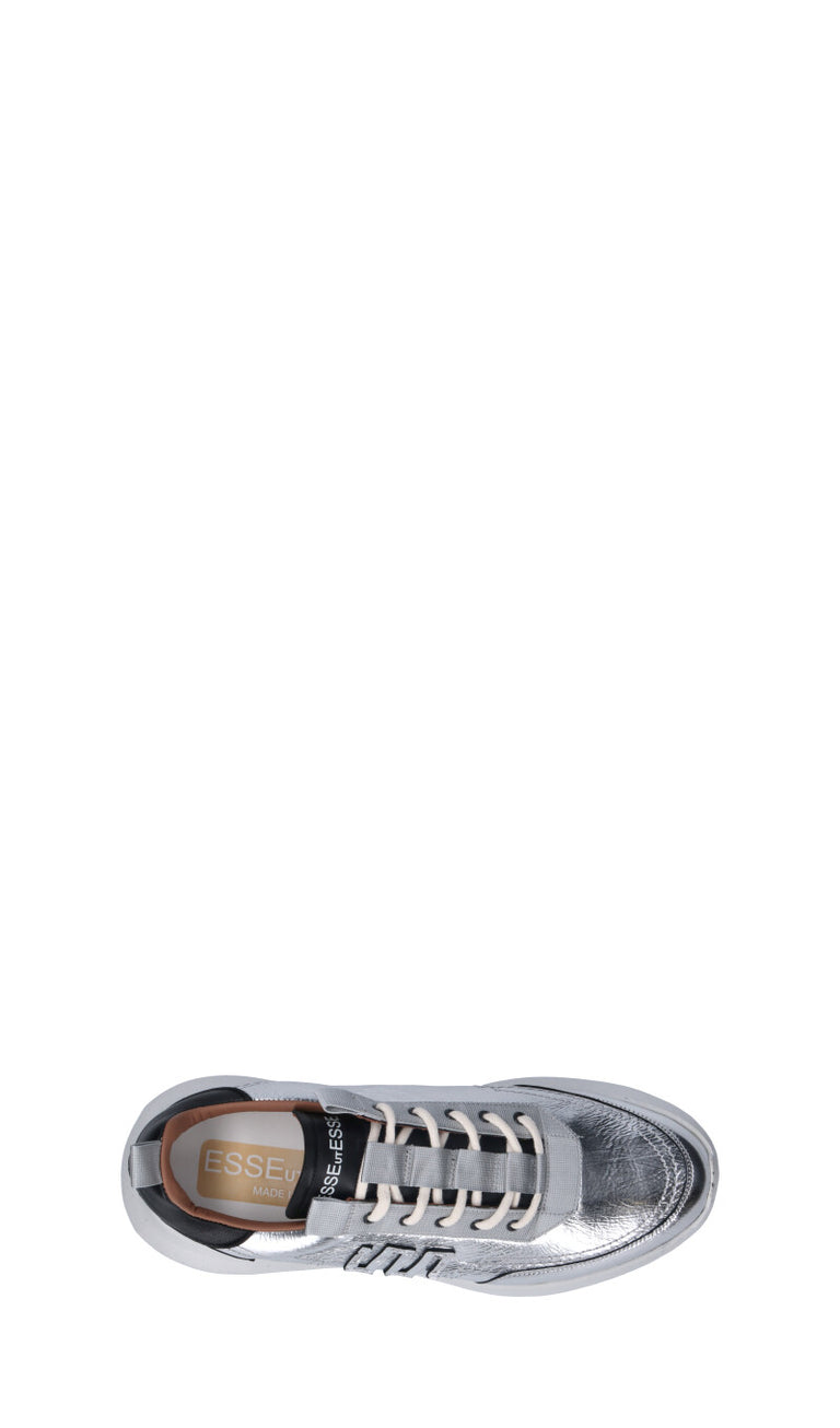 ESSEUTESSE Sneaker uomo argento in pelle