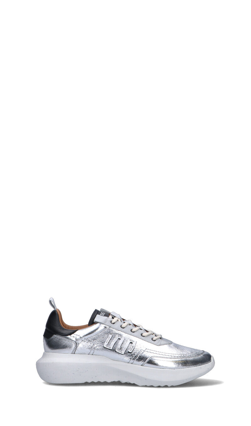 ESSEUTESSE Sneaker uomo argento in pelle
