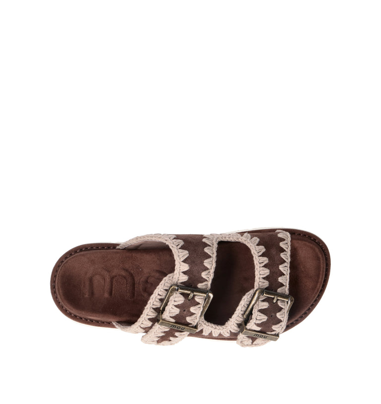 MOU Ciabatta donna marrone in suede
