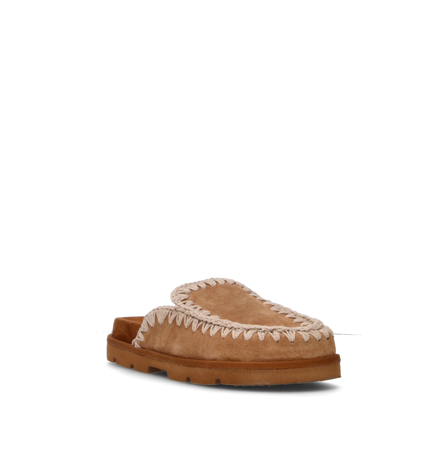 MOU Sabot donna cognac in suede