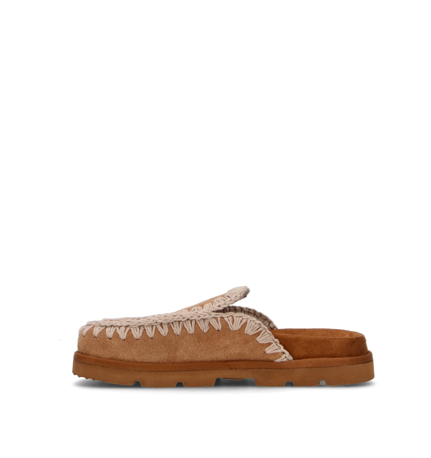 MOU Sabot donna cognac in suede