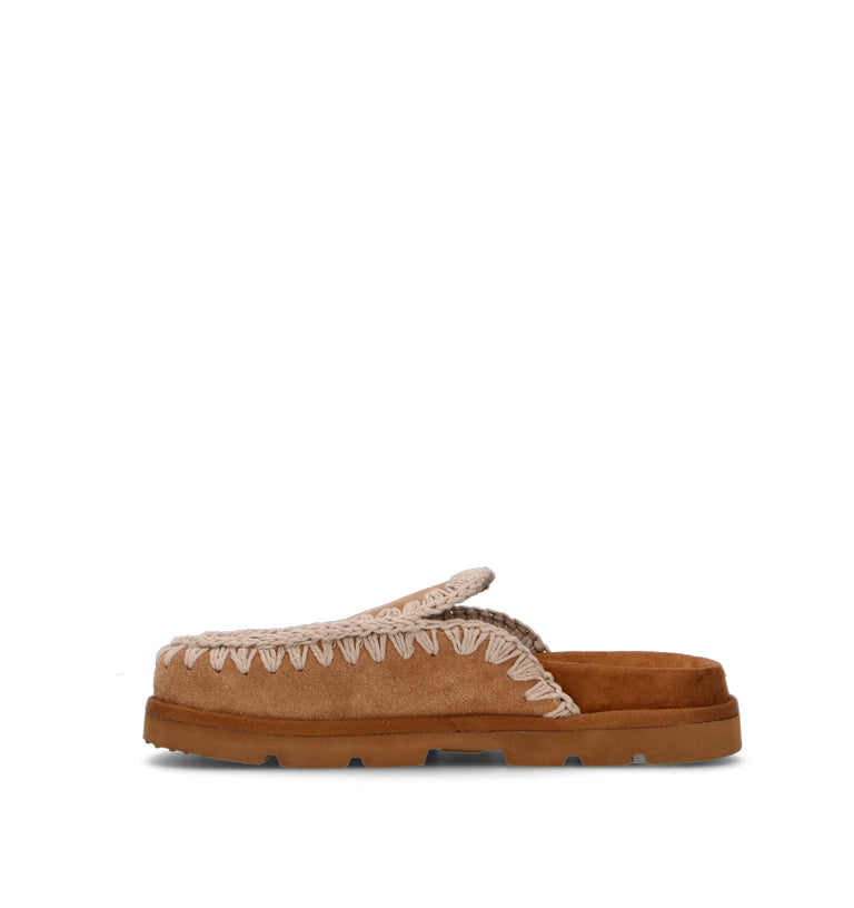 MOU Sabot donna cognac in suede