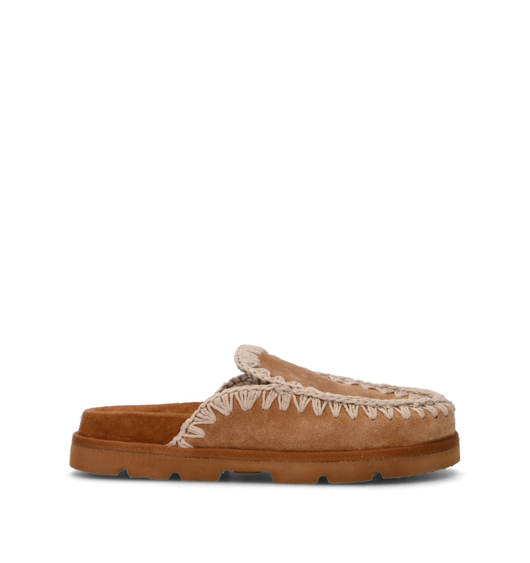 MOU Sabot donna cognac in suede