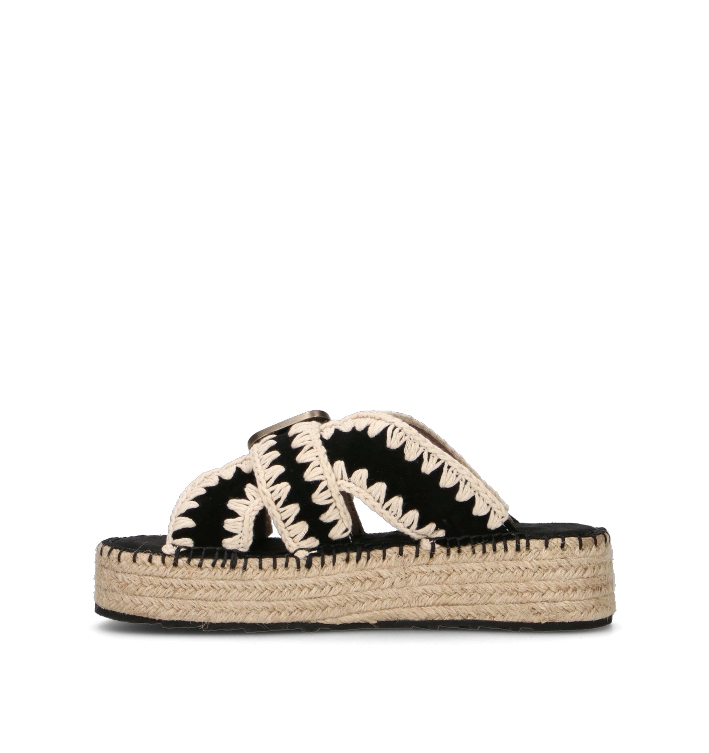 MOU Ciabatta donna nera in suede