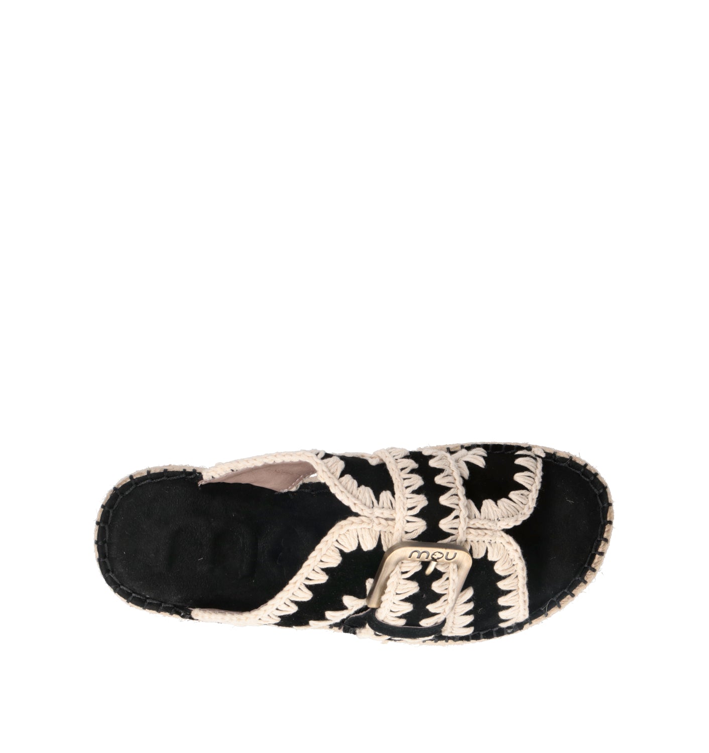 MOU Ciabatta donna nera in suede