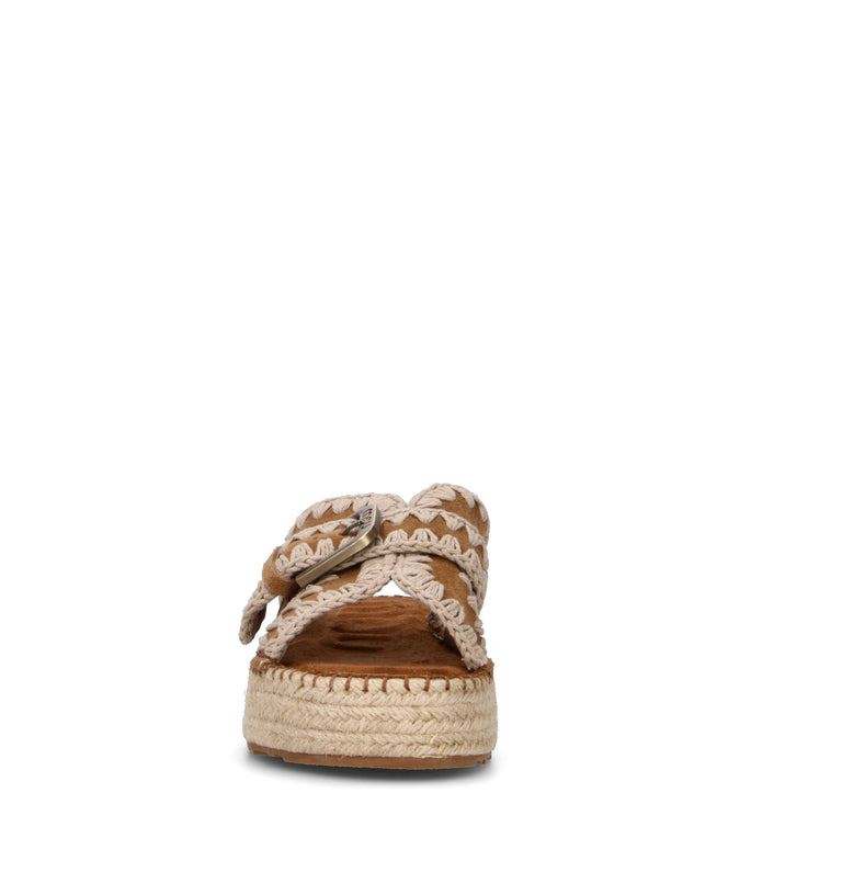 MOU Ciabatta donna cognac in suede