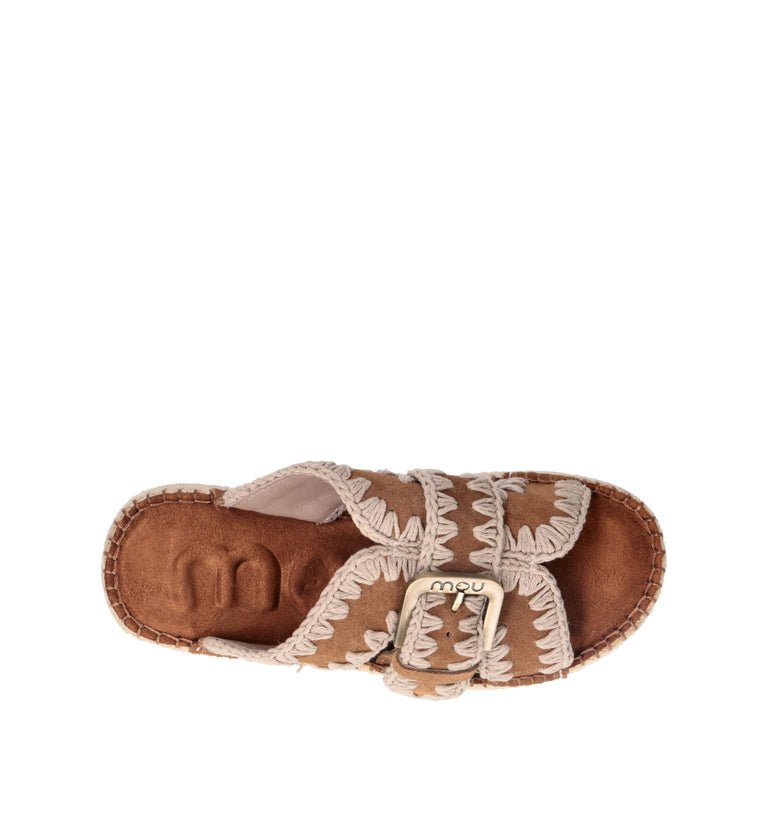 MOU Ciabatta donna cognac in suede