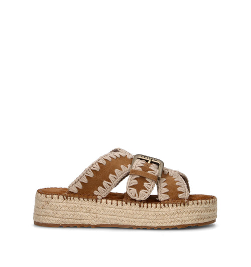 MOU Ciabatta donna cognac in suede