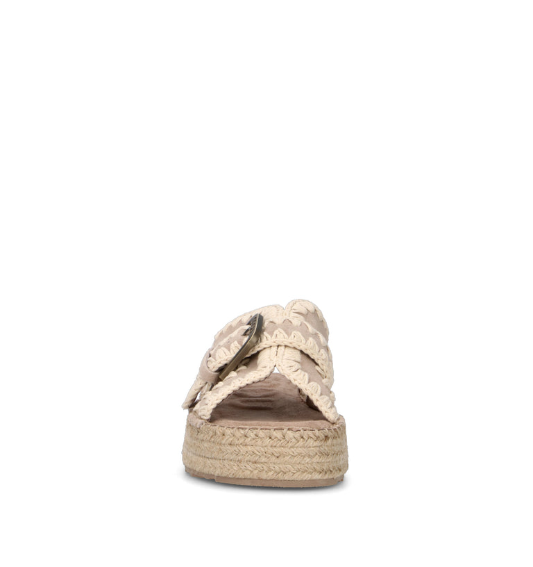 MOU Ciabatta donna beige in suede