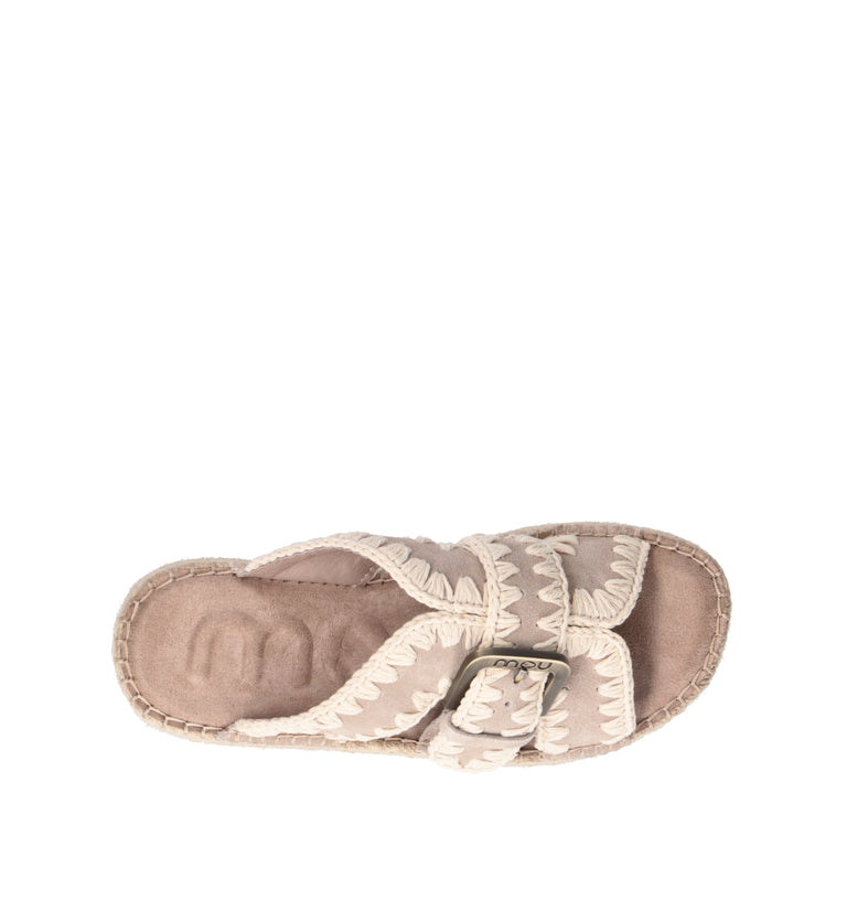 MOU Ciabatta donna beige in suede