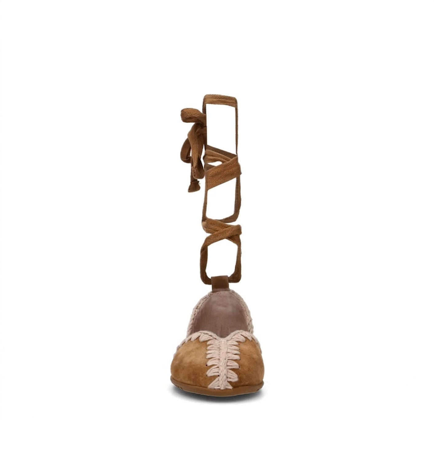 MOU Ballerina donna cognac in suede