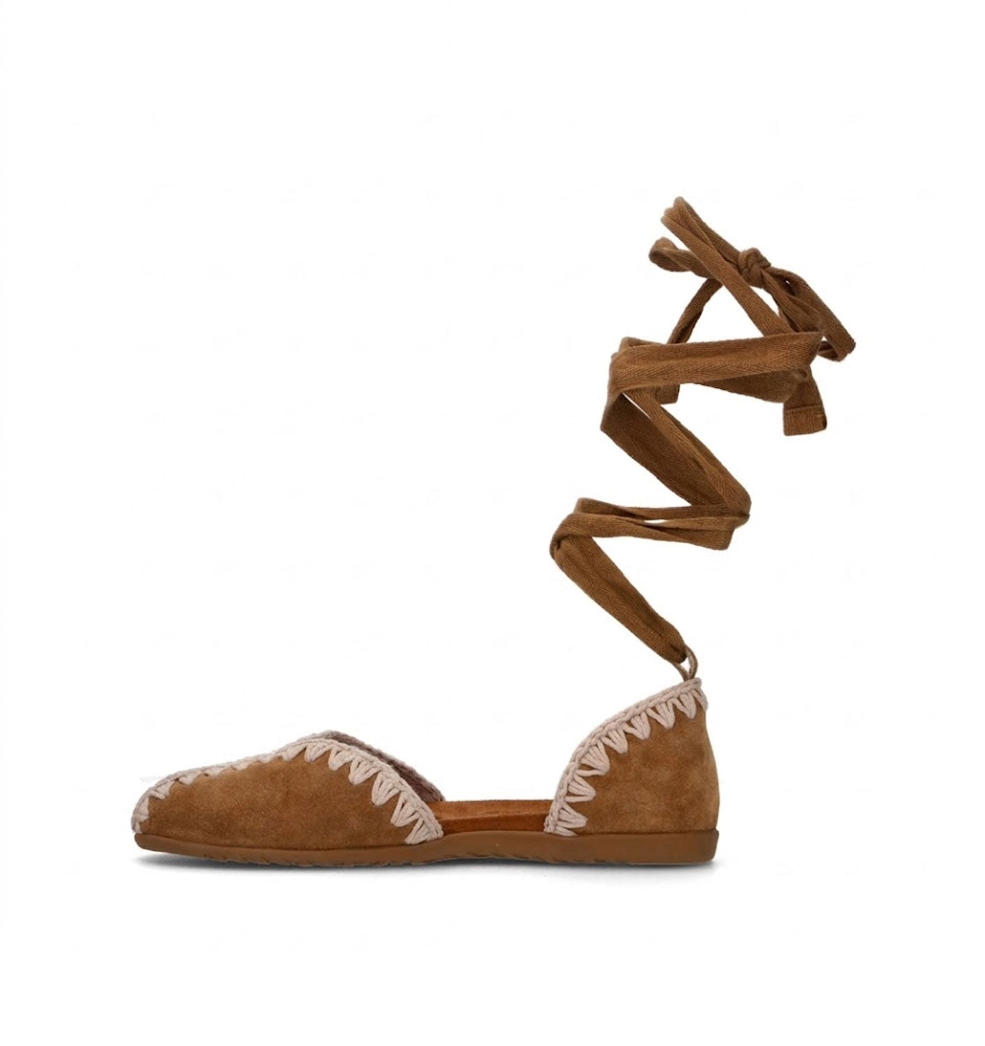 MOU Ballerina donna cognac in suede