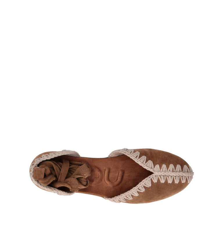 MOU Ballerina donna cognac in suede