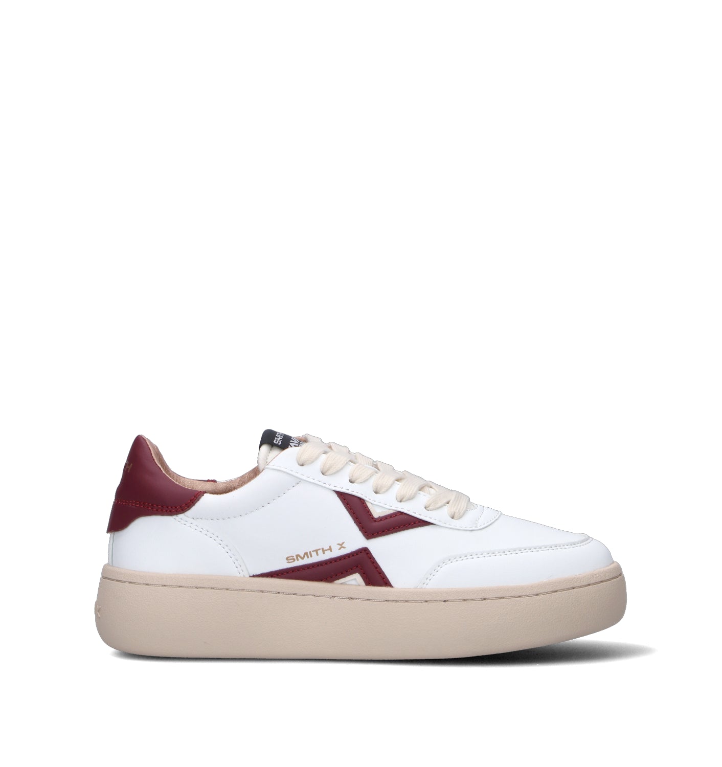 SMITH X Sneaker donna bianca/bordeaux