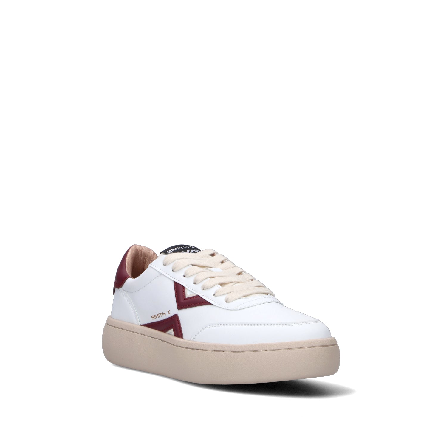 SMITH X Sneaker donna bianca/bordeaux