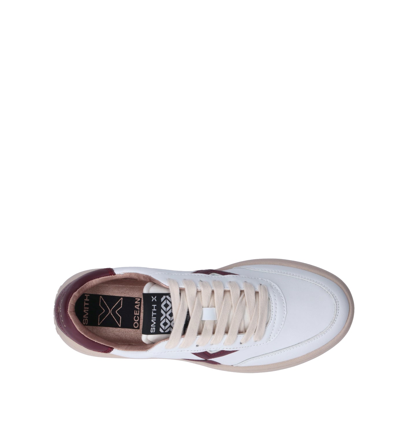 SMITH X Sneaker donna bianca/bordeaux
