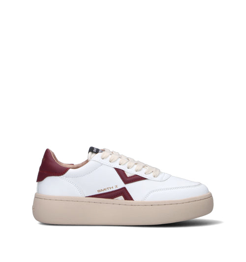 SMITH X Sneaker donna bianca/bordeaux