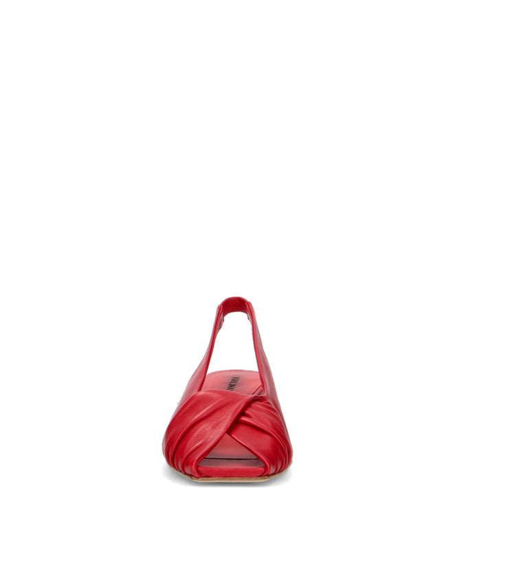 HALMANERA Sandalo donna rosso in pelle