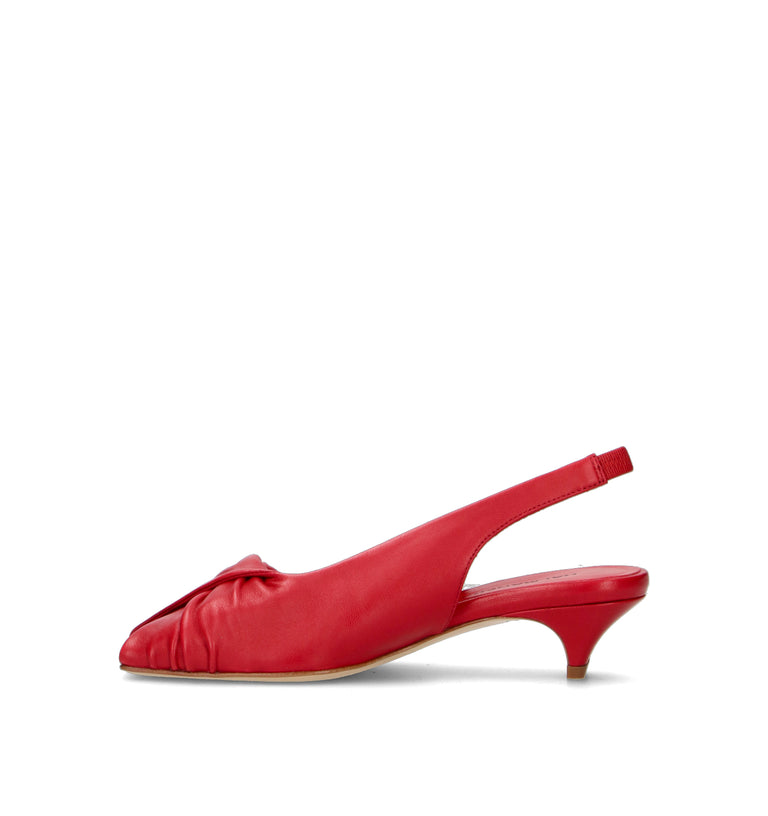 HALMANERA Sandalo donna rosso in pelle
