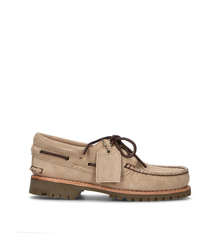 TIMBERLAND Scarpa barca uomo beige in suede