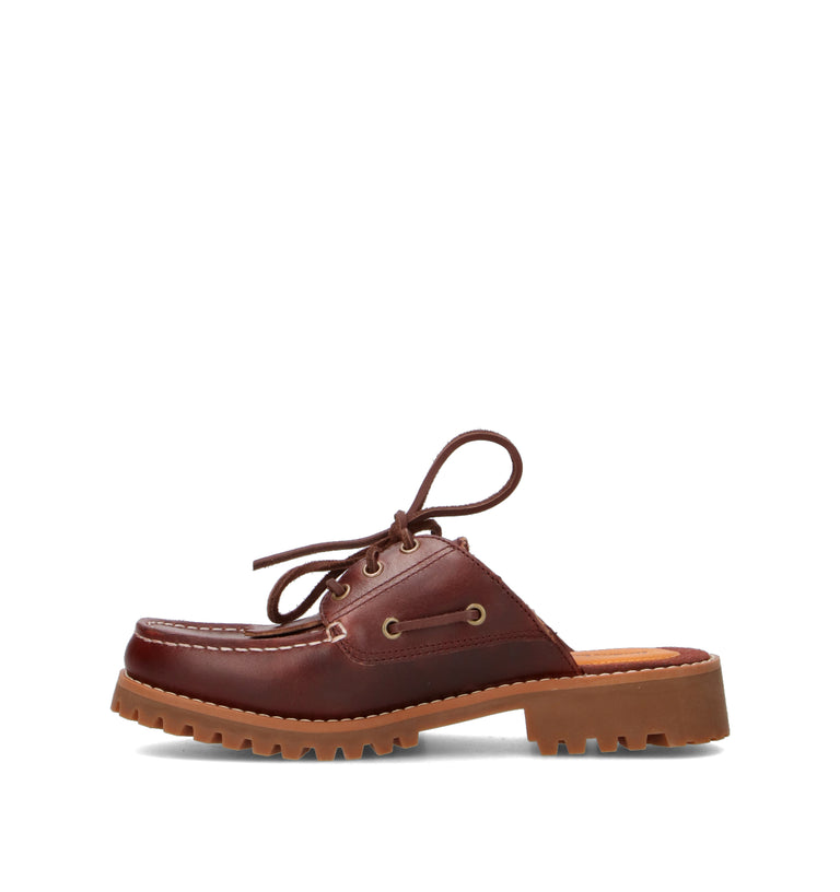 TIMBERLAND Sabot donna burgundy in pelle