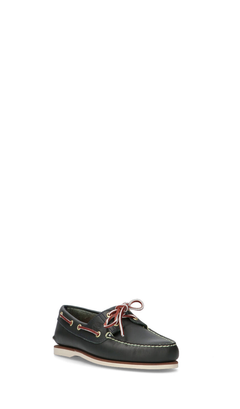 TIMBERLAND Scarpa barca uomo petrolio in pelle