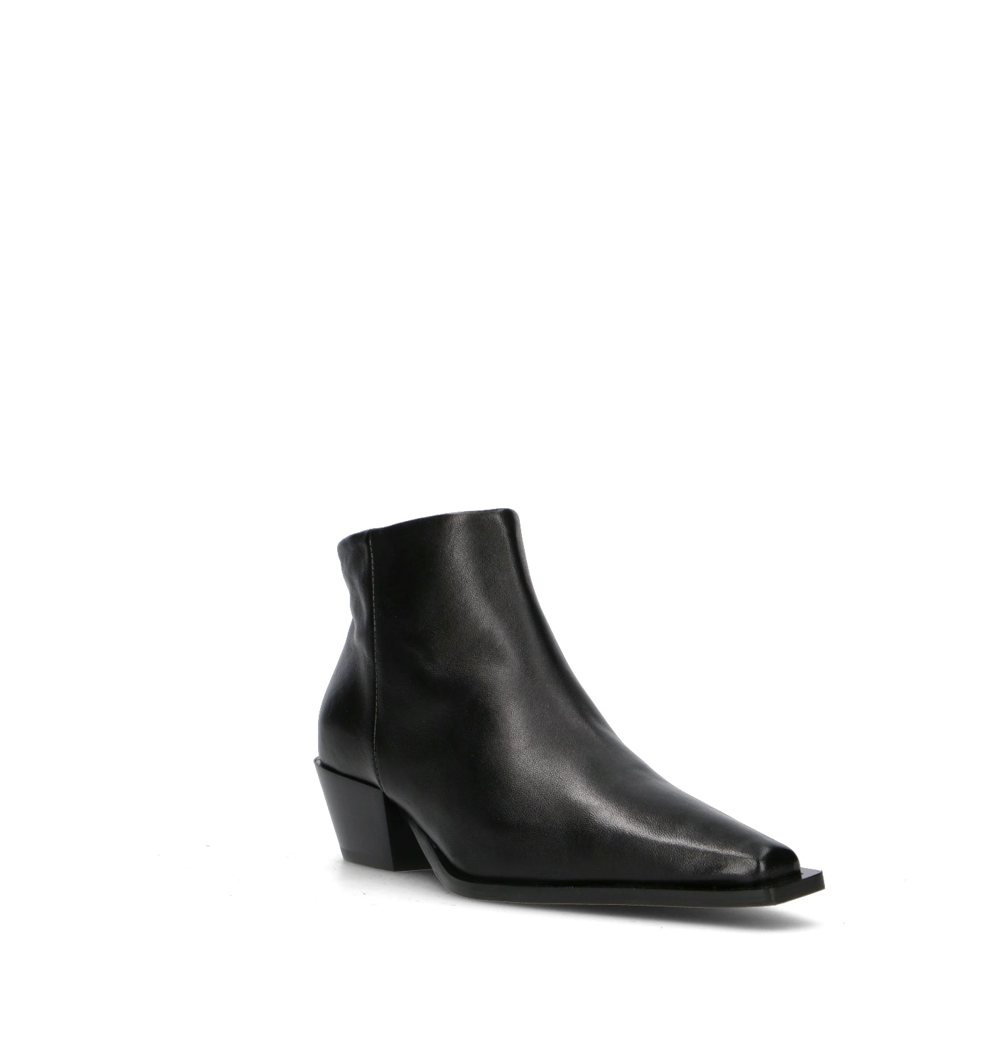 HALMANERA Tronchetto donna nero in pelle