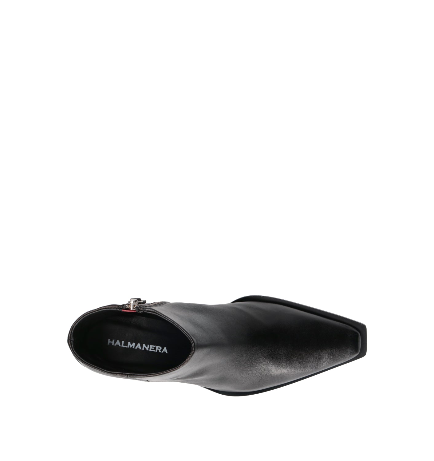 HALMANERA Tronchetto donna nero in pelle