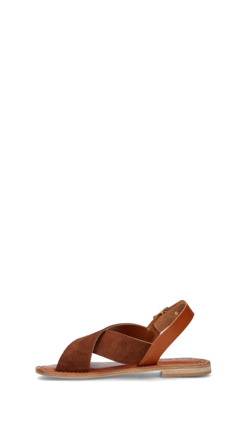 L'ANGOLO DEL CUOIO Sandalo donna cuoio in suede