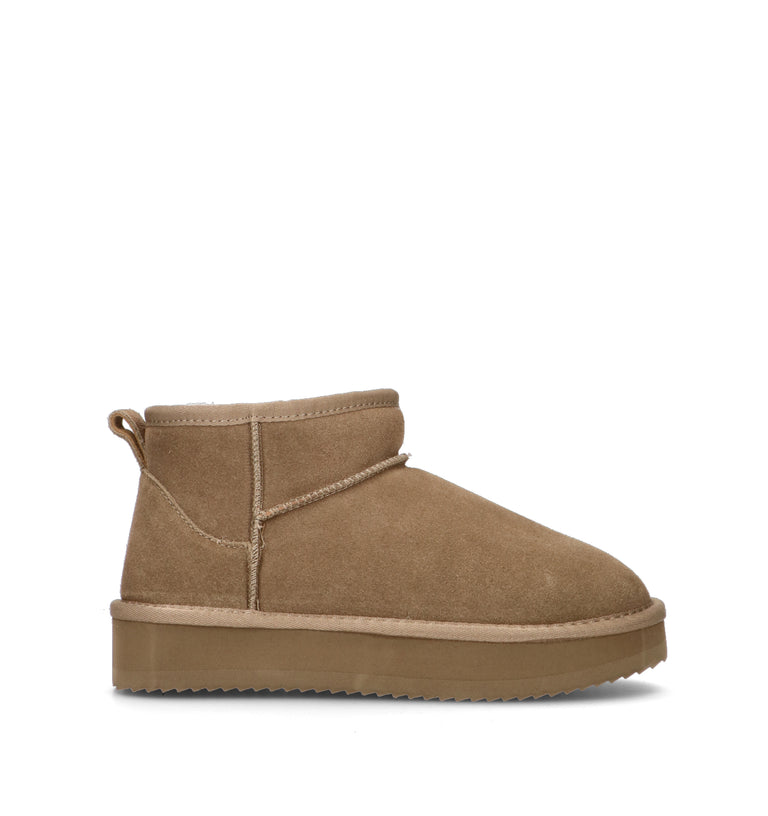 TOO LIKE Stivaletto pelo donna beige in suede