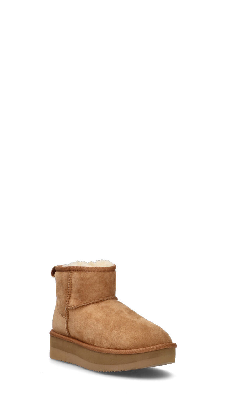 SHEEPSKIN Stivaletto pelo donna chestnut in suede