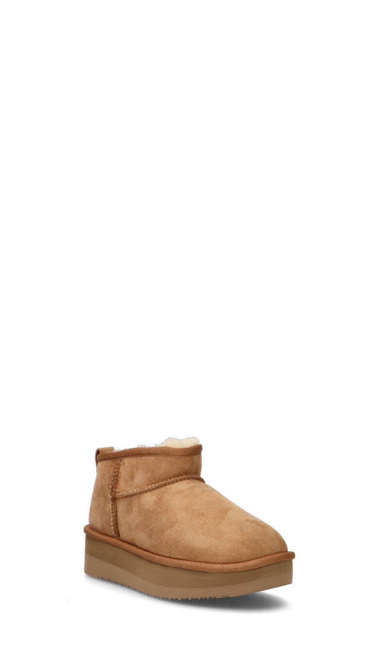 SHEEPSKIN Stivaletto pelo donna chestnut in suede