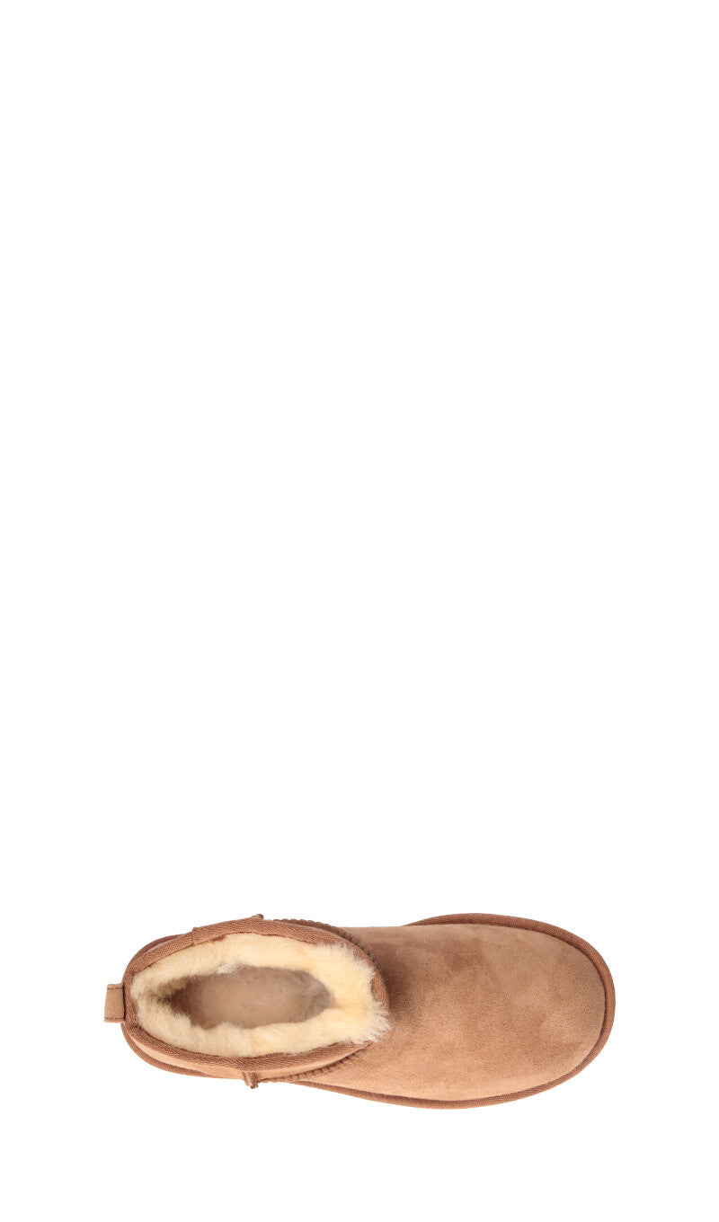 SHEEPSKIN Stivaletto pelo donna chestnut in suede