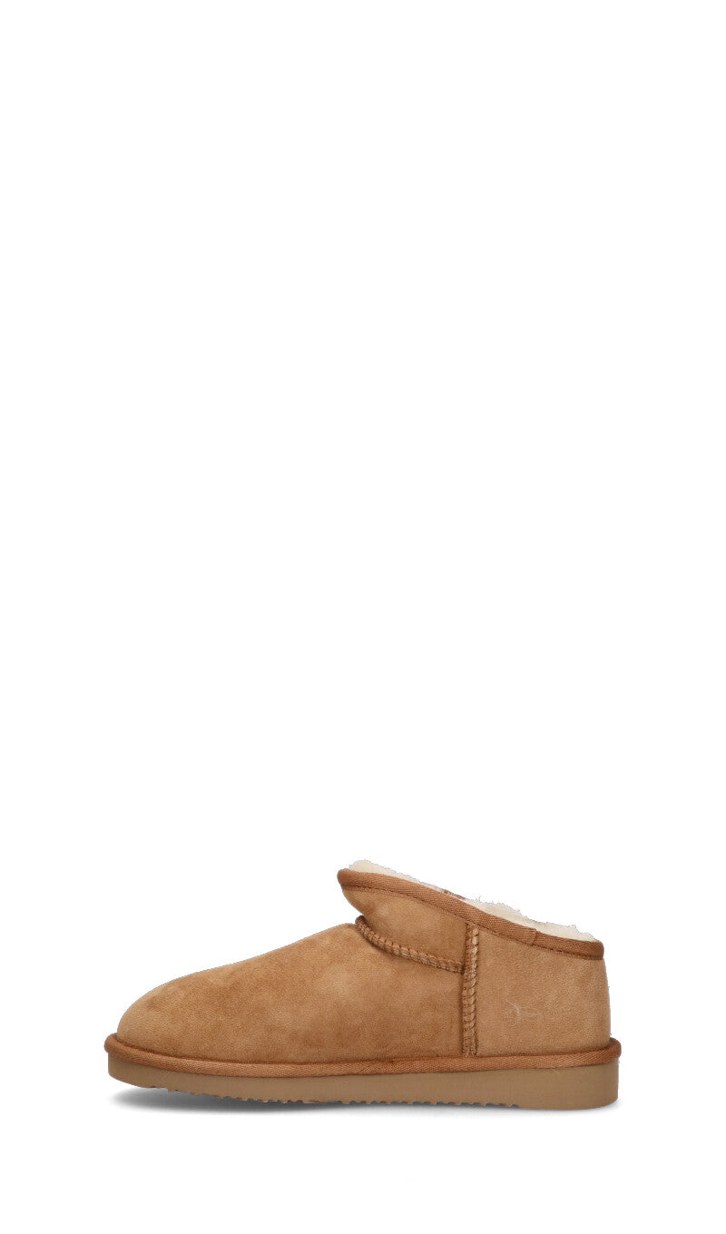 SHEEPSKIN Stivaletto pelo donna chestnut in suede