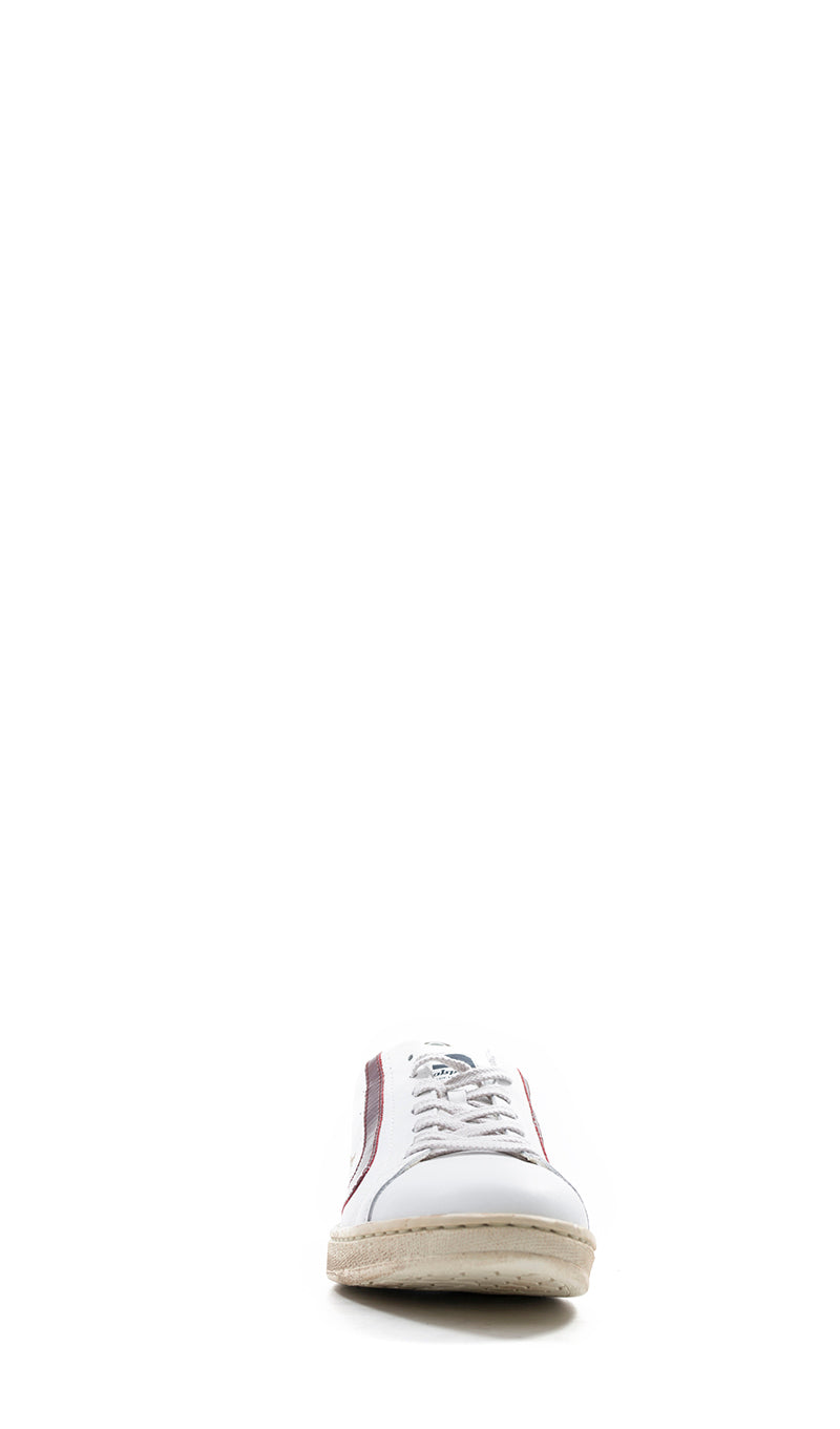 VALSPORT Sneaker uomo bianca/bordeaux in pelle