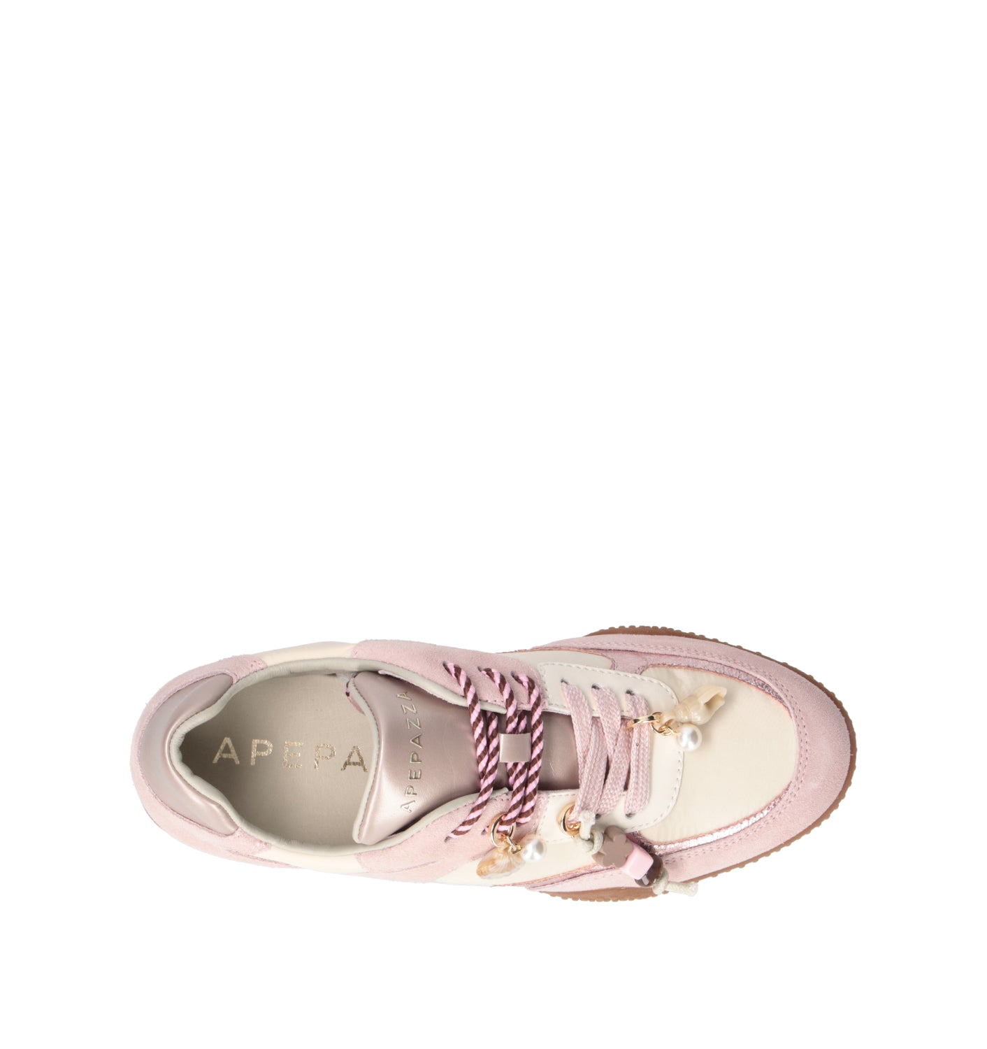 APEPAZZA Sneaker donna panna/rosa