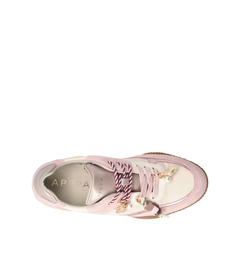 APEPAZZA Sneaker donna panna/rosa