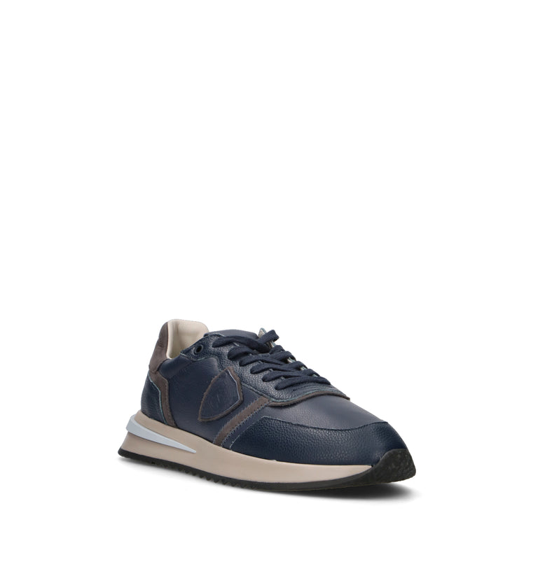 PHILIPPE MODEL Sneaker uomo blu in pelle