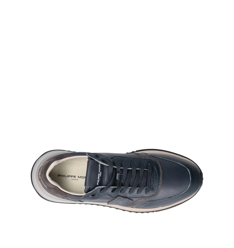 PHILIPPE MODEL Sneaker uomo blu in pelle