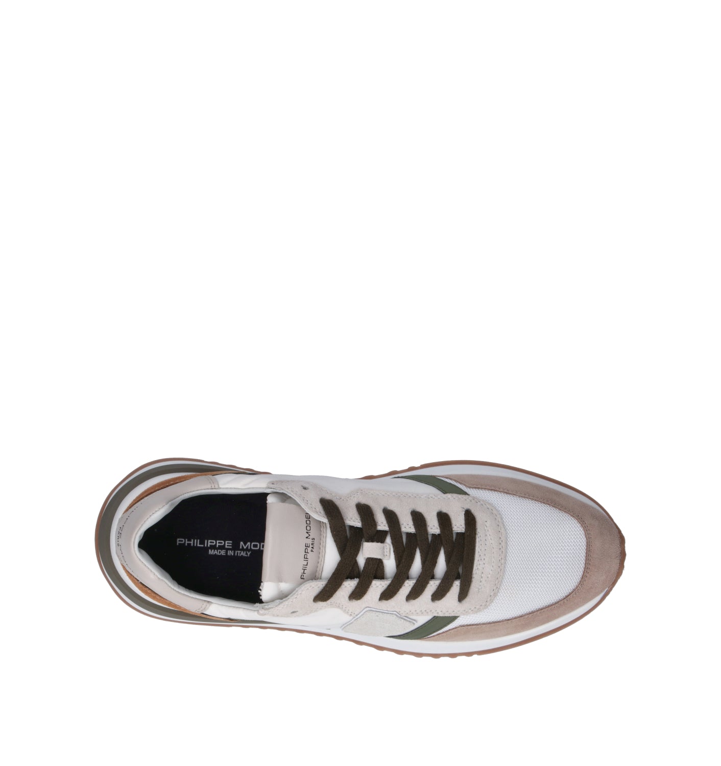 PHILIPPE MODEL Sneaker uomo bianca/marrone