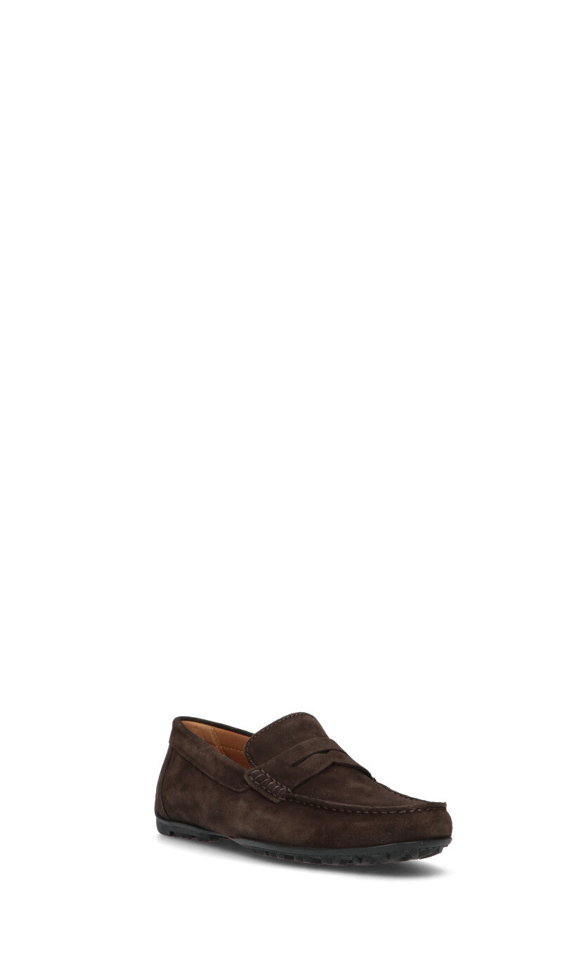 GEOX Mocassino uomo marrone in suede