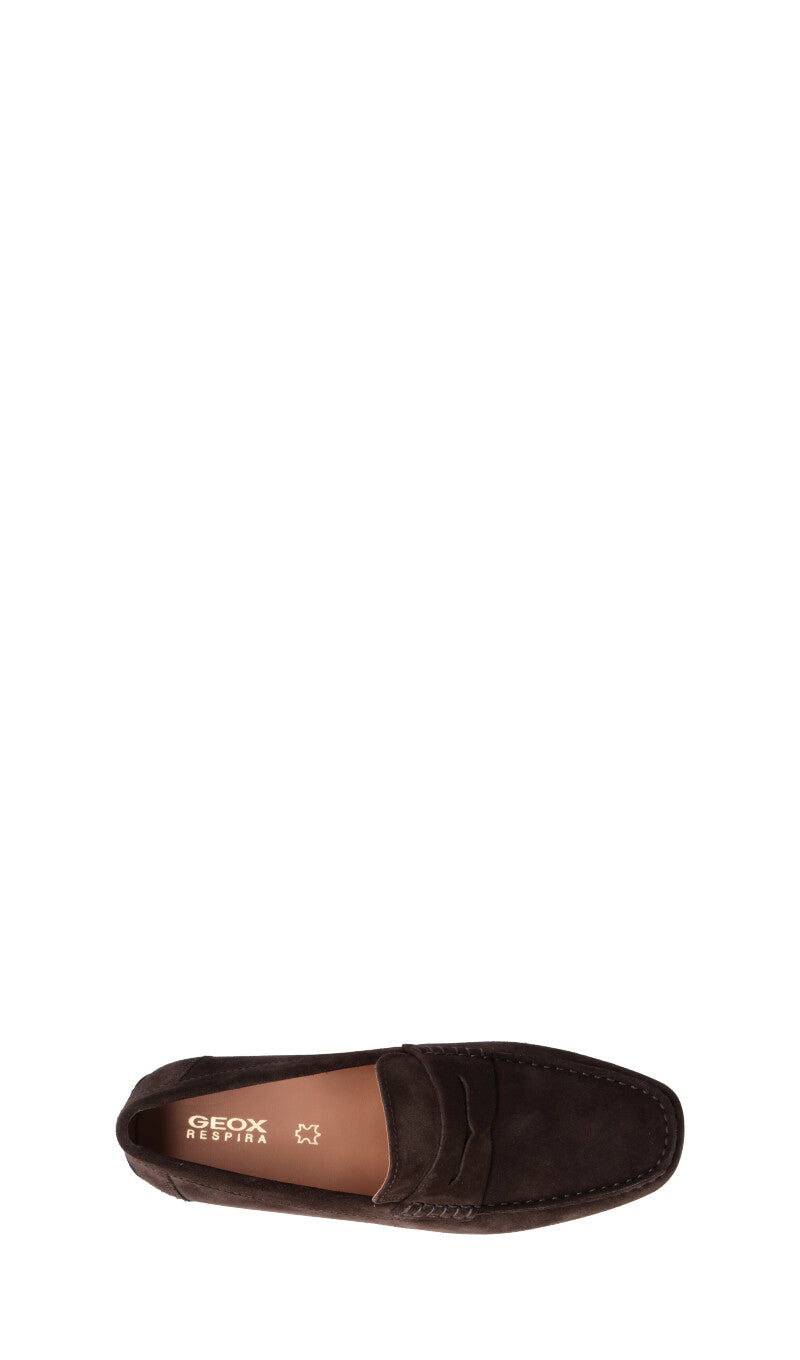 GEOX Mocassino uomo marrone in suede