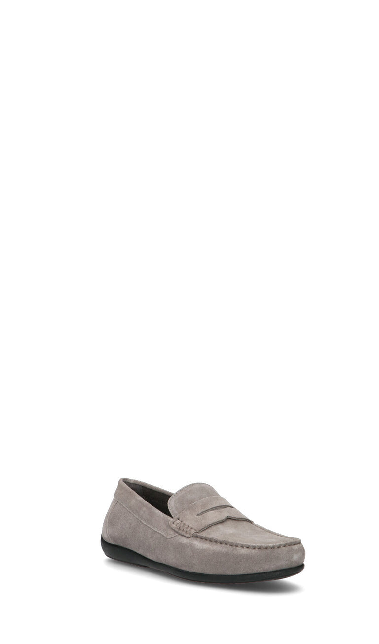 GEOX Mocassino uomo grigio in suede