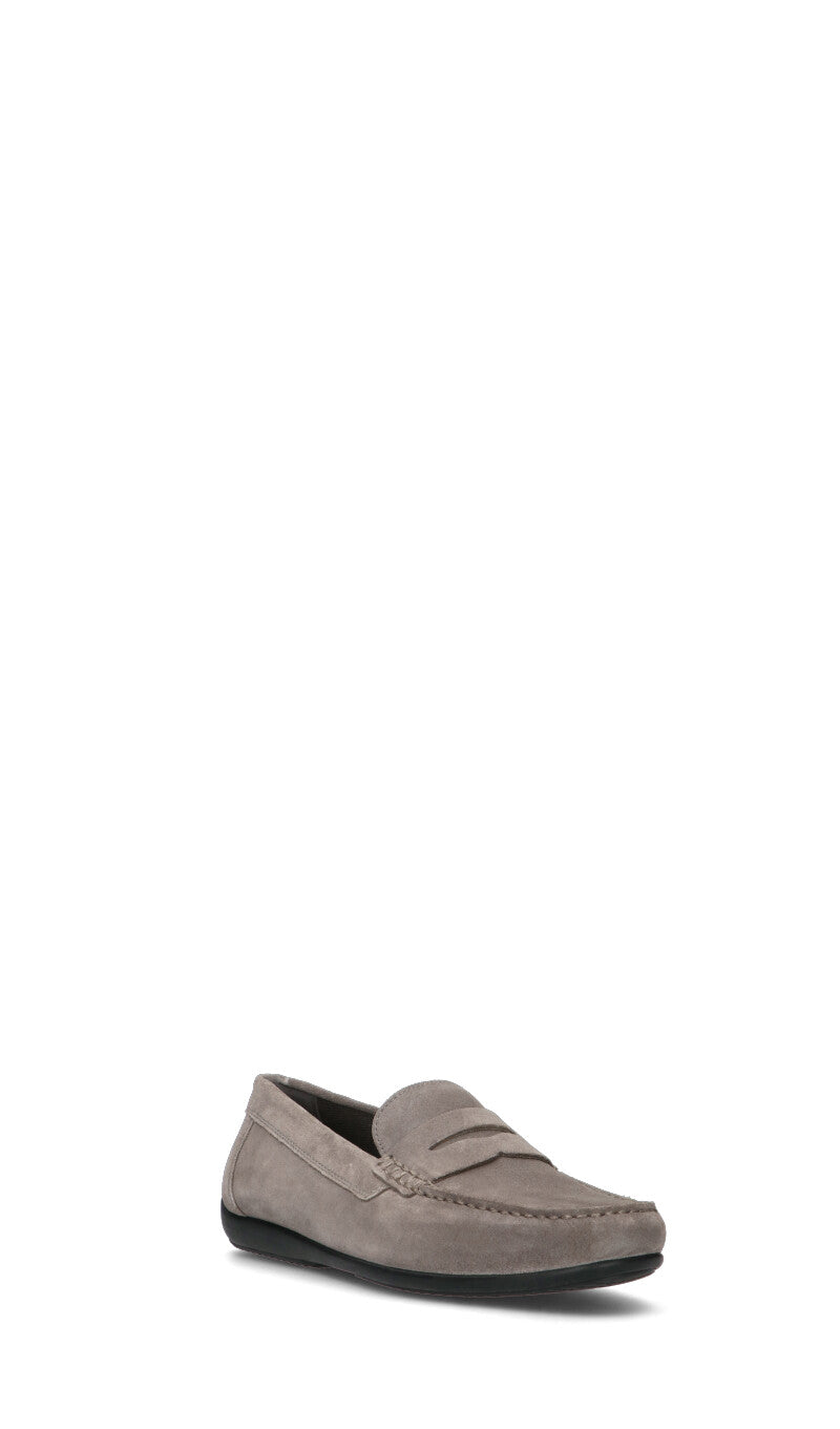 GEOX Mocassino uomo grigio in suede