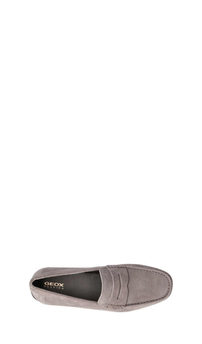 GEOX Mocassino uomo grigio in suede
