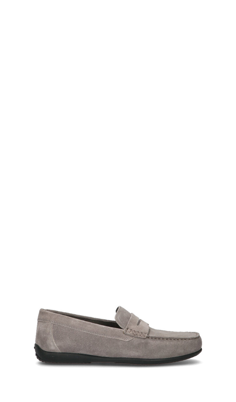 GEOX Mocassino uomo grigio in suede