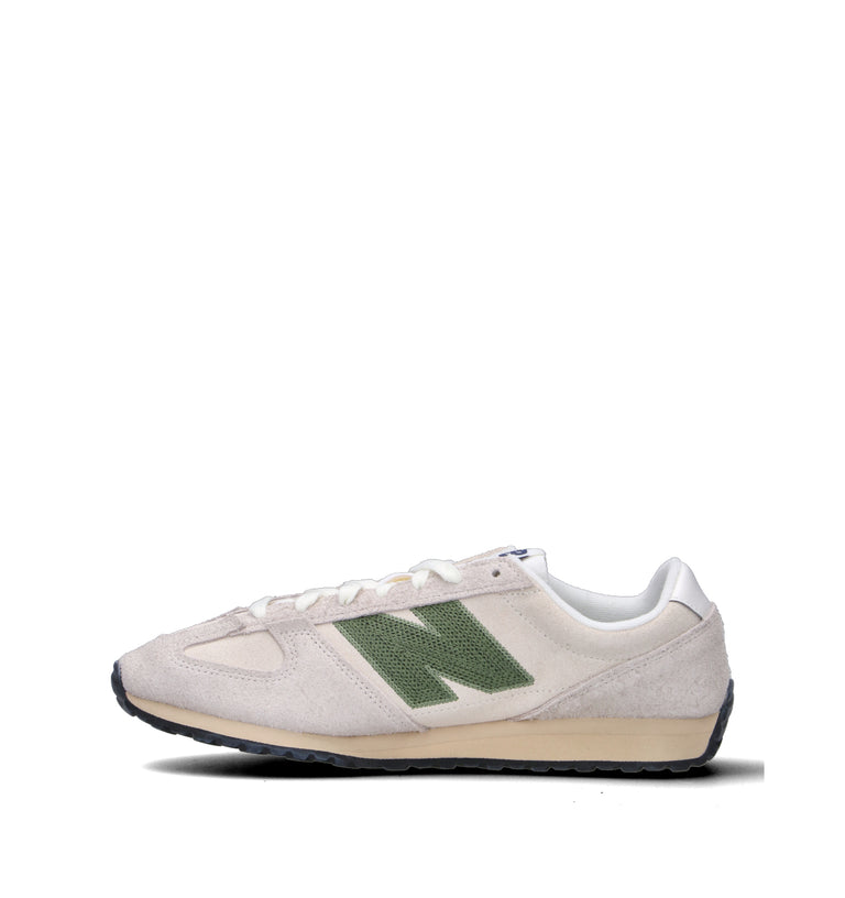 NEW BALANCE Sneaker donna bianca/verde in suede
