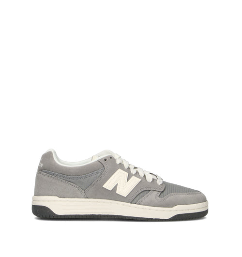 NEW BALANCE 480 Sneaker uomo grigia in suede